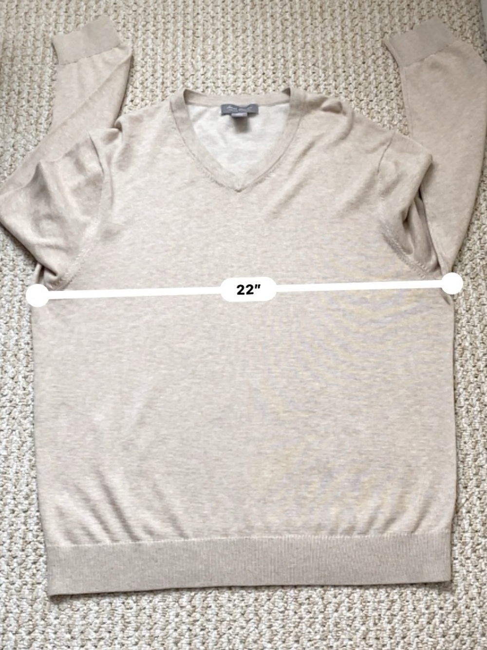 DANIEL CREMIEUX | 100% Supima Cotton Pullover V Neck Sweater Size XL - Picture 12 of 13